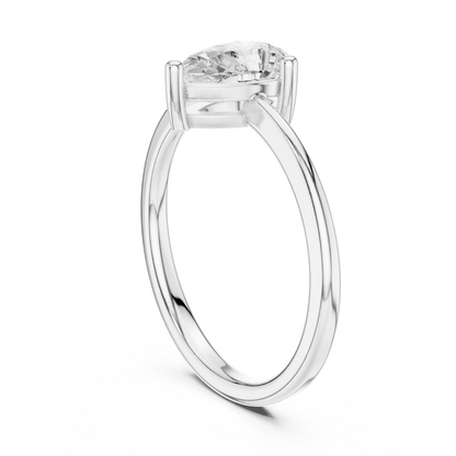 Round Solitaire Lab Grown Diamond Ring