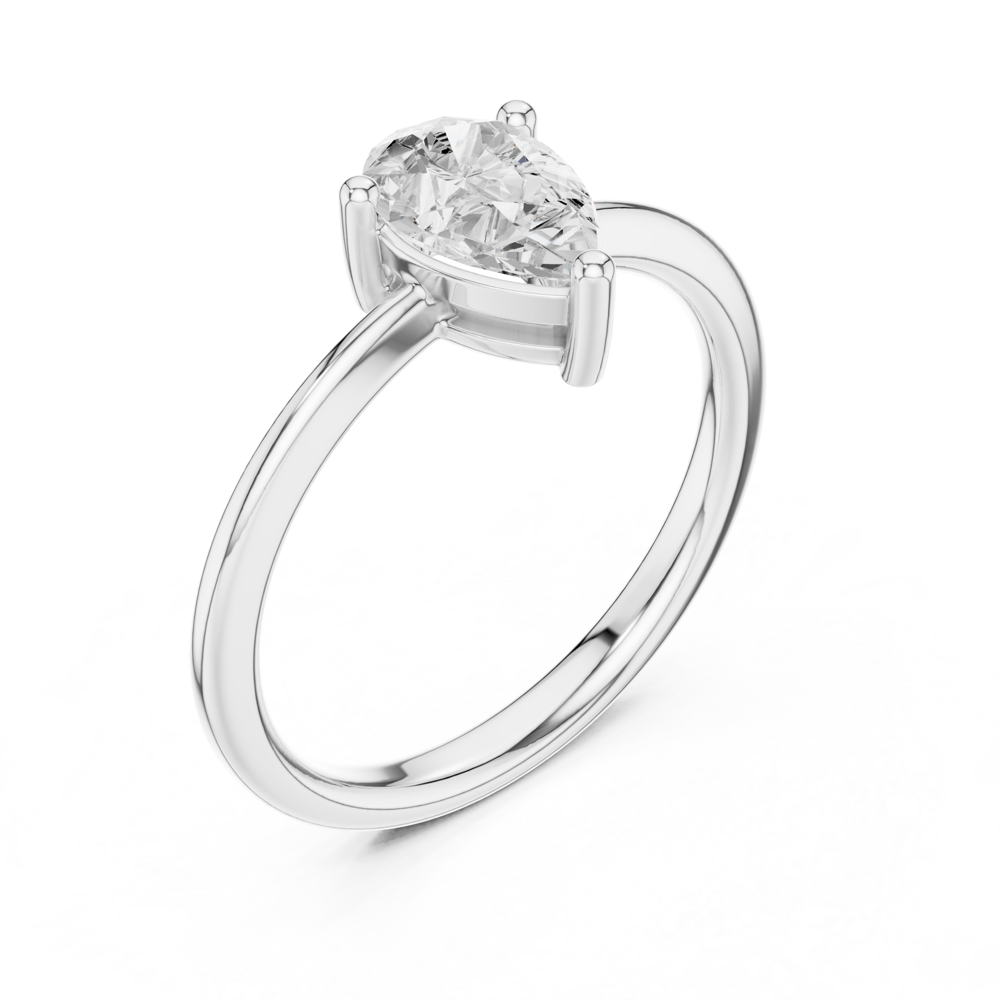 Round Solitaire Lab Grown Diamond Ring