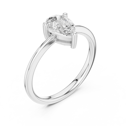 Round Solitaire Lab Grown Diamond Ring