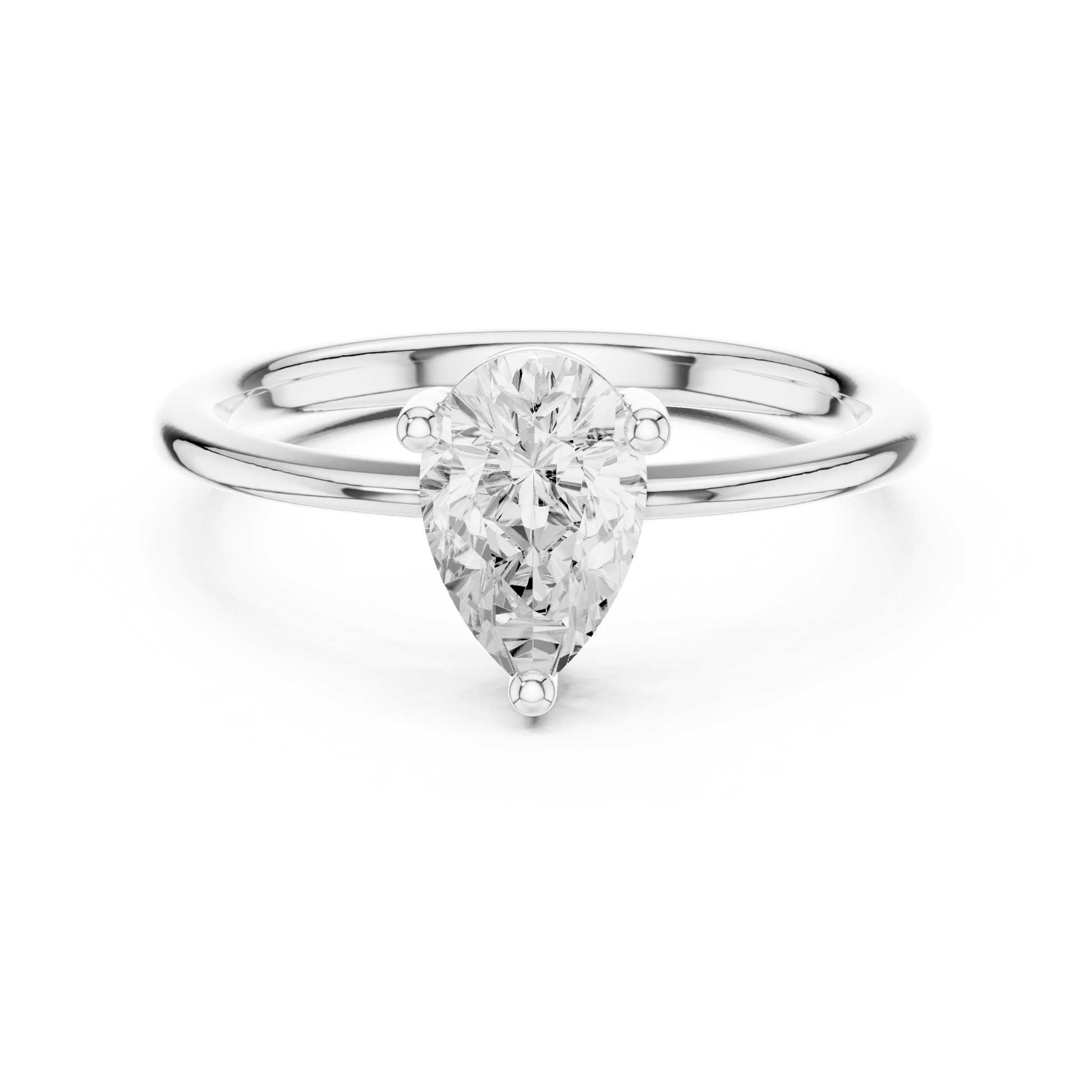 Round Solitaire Lab Grown Diamond Ring