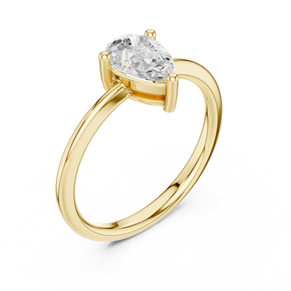 Round Solitaire Lab Grown Diamond Ring
