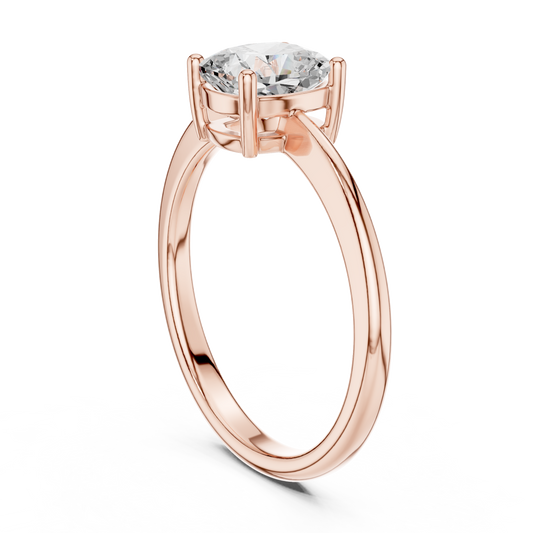 Round Solitaire Lab Grown Diamond Ring