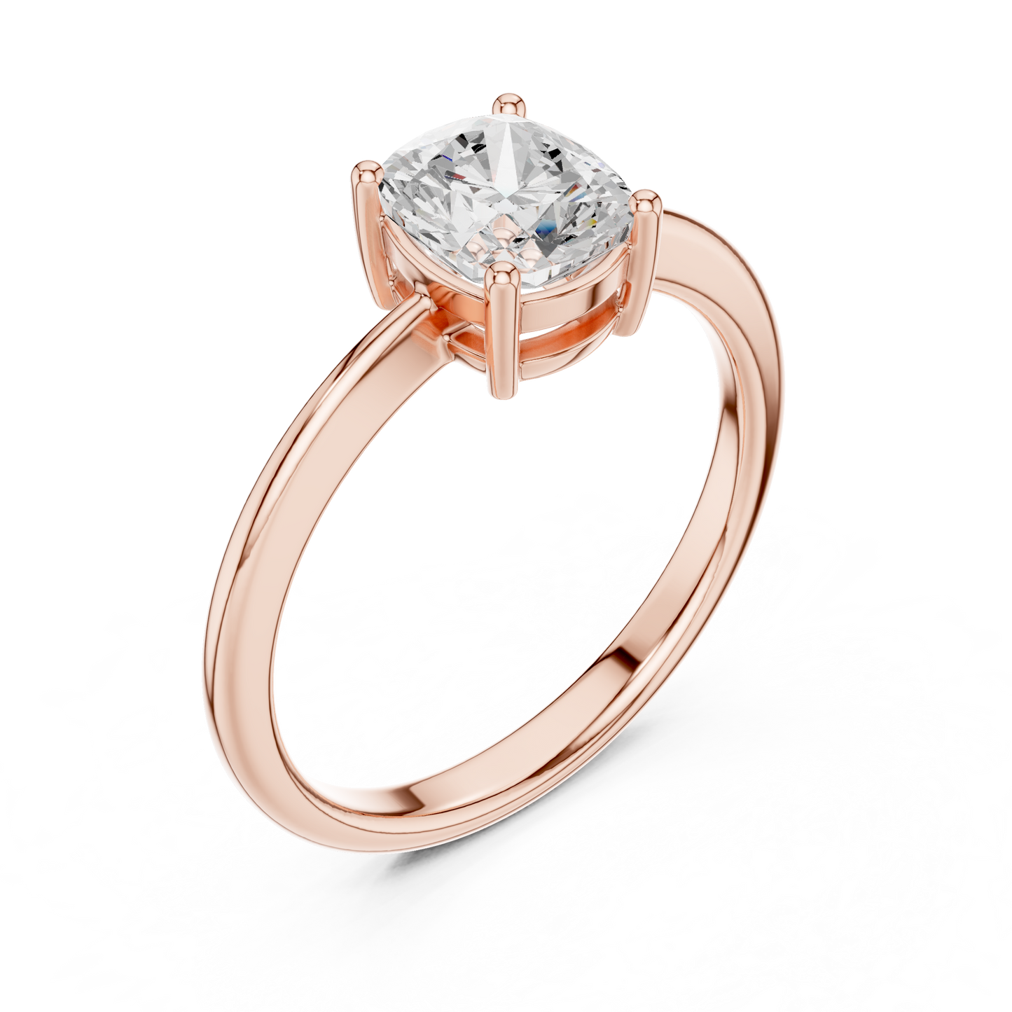 Round Solitaire Lab Grown Diamond Ring