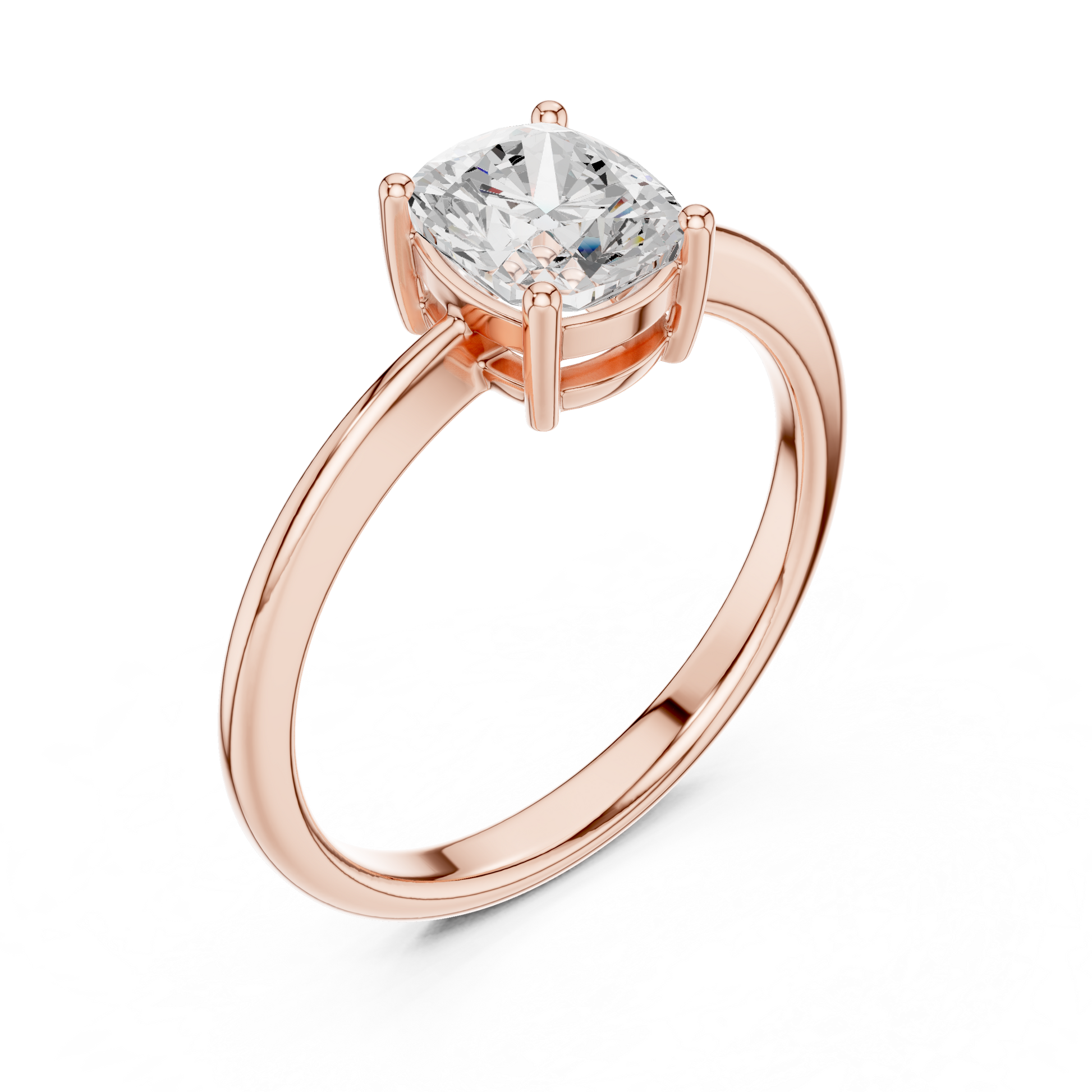 Round Solitaire Lab Grown Diamond Ring