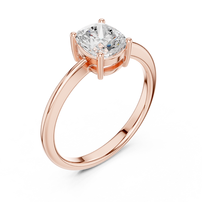 Round Solitaire Lab Grown Diamond Ring