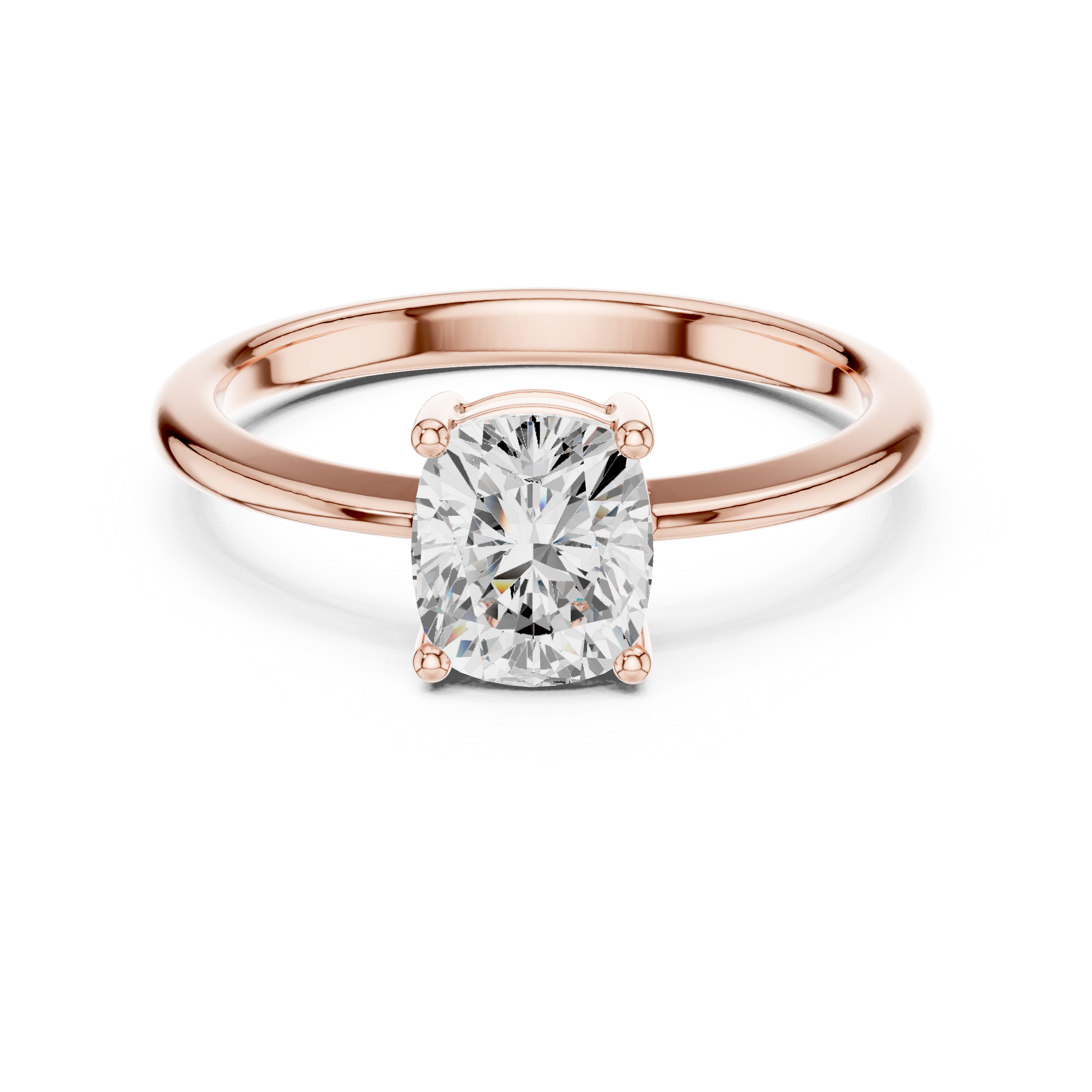 Round Solitaire Lab Grown Diamond Ring