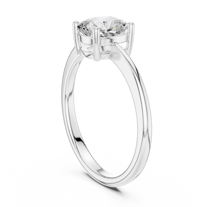 Round Solitaire Lab Grown Diamond Ring