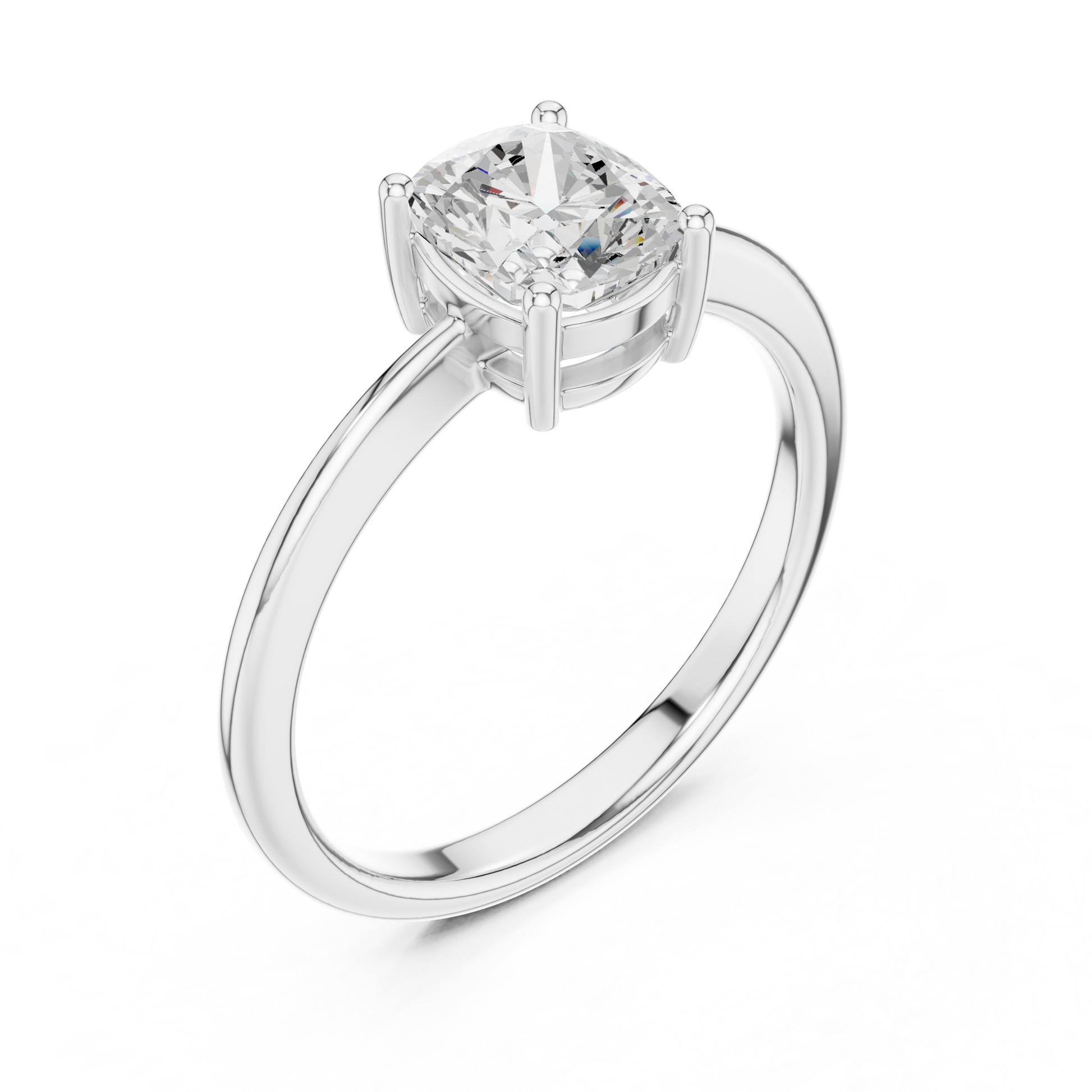 Round Solitaire Lab Grown Diamond Ring