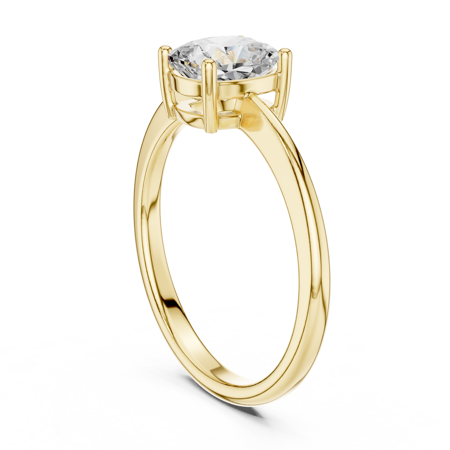 Round Solitaire Lab Grown Diamond Ring