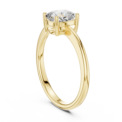 Round Solitaire Lab Grown Diamond Ring