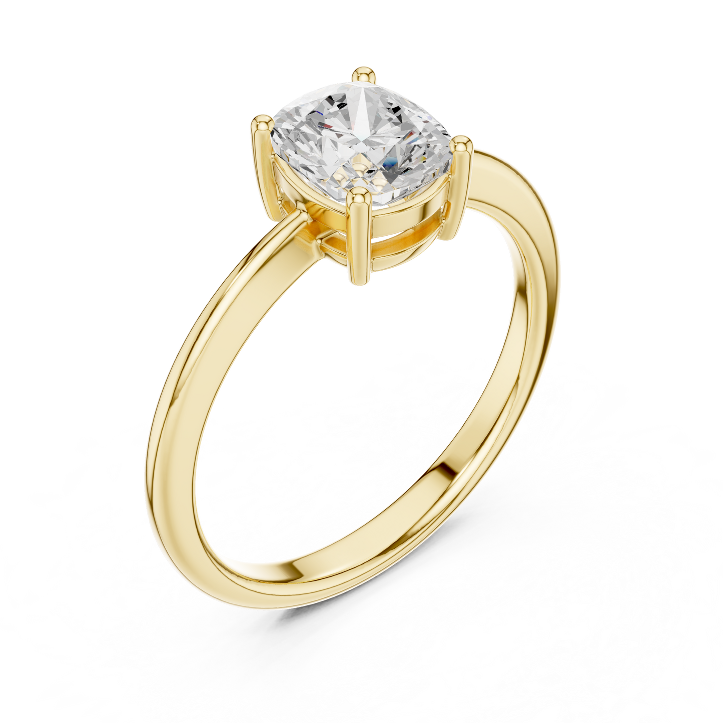 Round Solitaire Lab Grown Diamond Ring