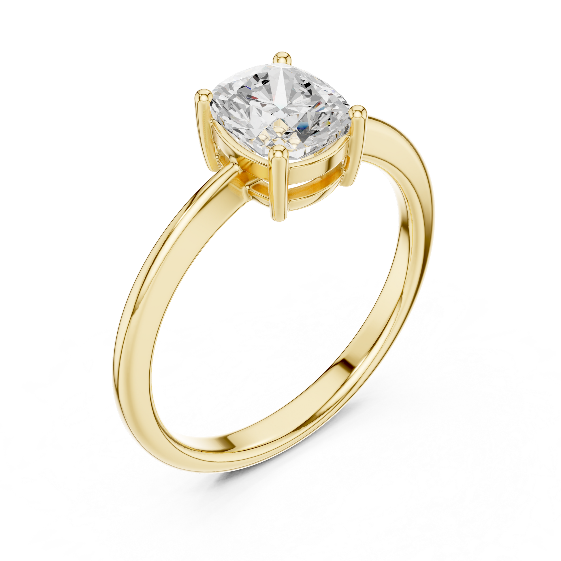 Round Solitaire Lab Grown Diamond Ring