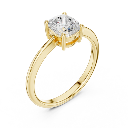 Round Solitaire Lab Grown Diamond Ring