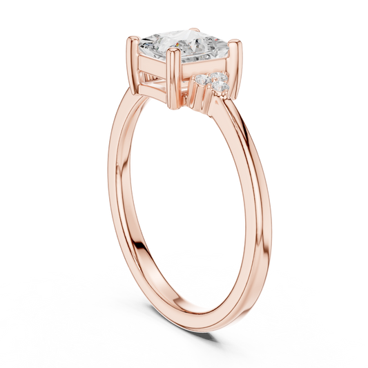 Mixed Shape Lab Grown Diamond Side Stone Ring