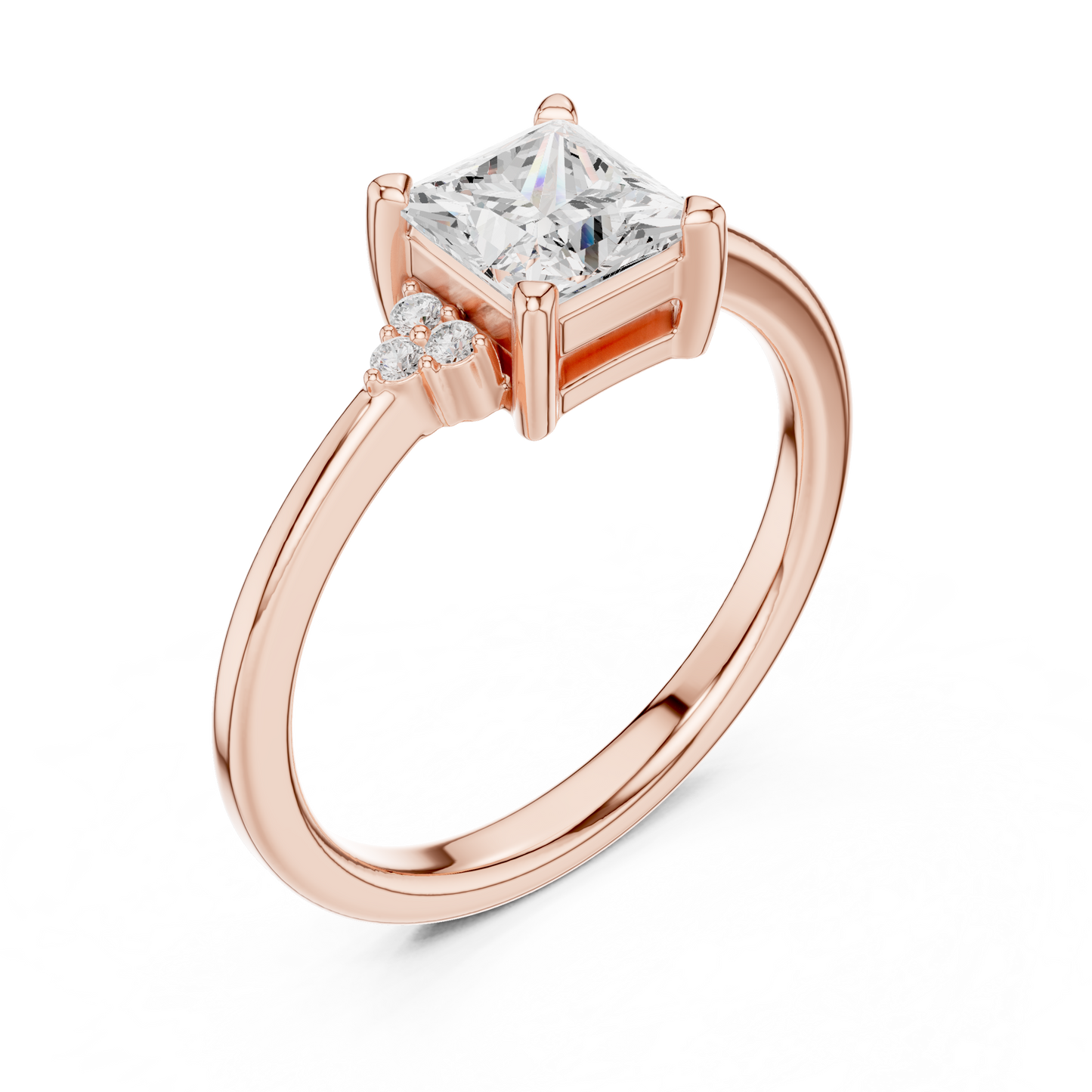 Mixed Shape Lab Grown Diamond Side Stone Ring