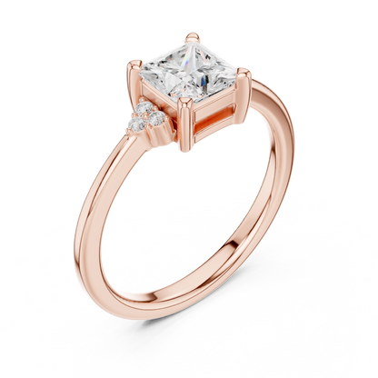 Mixed Shape Lab Grown Diamond Side Stone Ring
