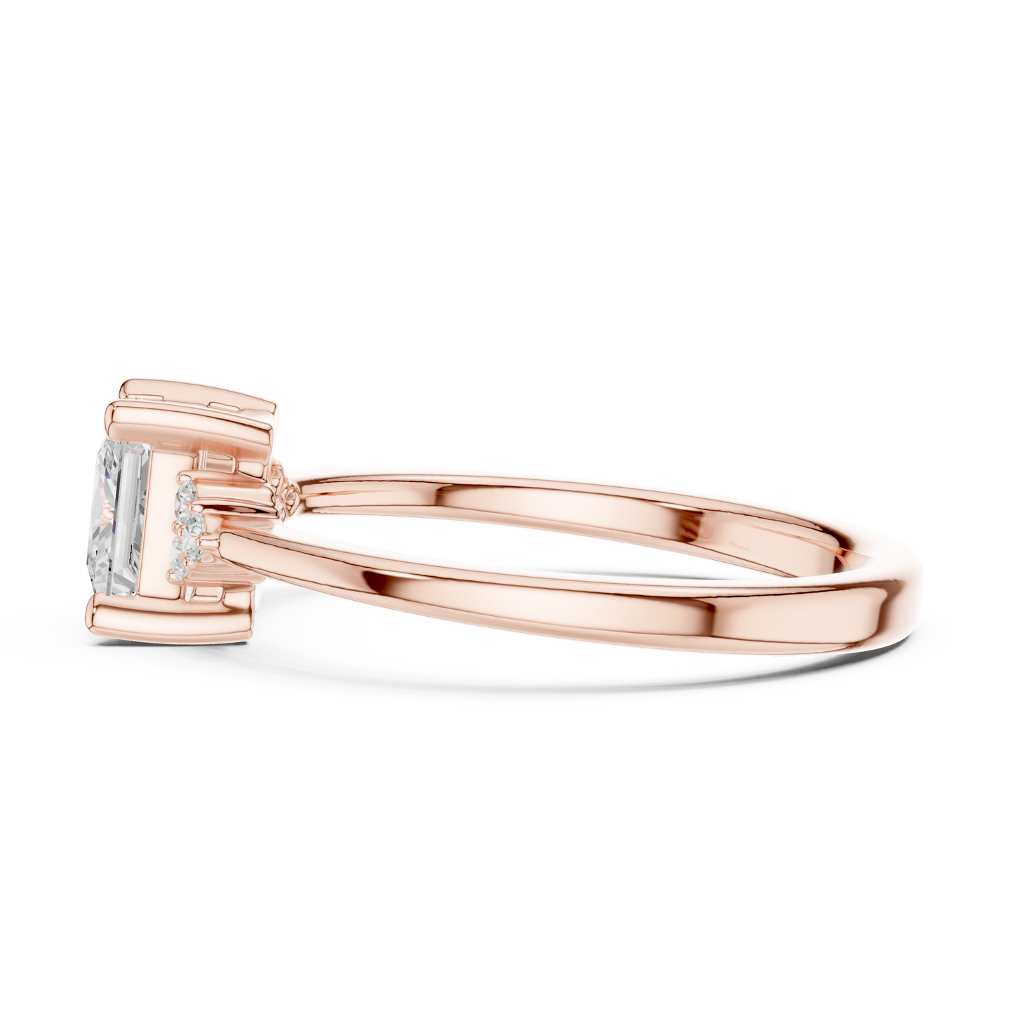 Mixed Shape Lab Grown Diamond Side Stone Ring