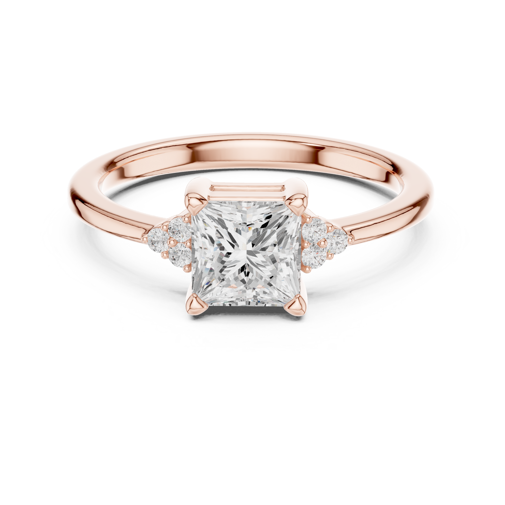 Mixed Shape Lab Grown Diamond Side Stone Ring