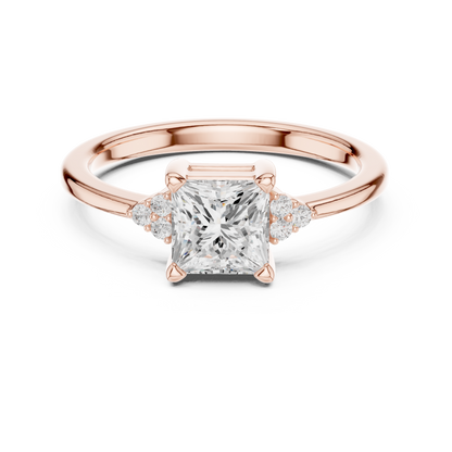 Mixed Shape Lab Grown Diamond Side Stone Ring