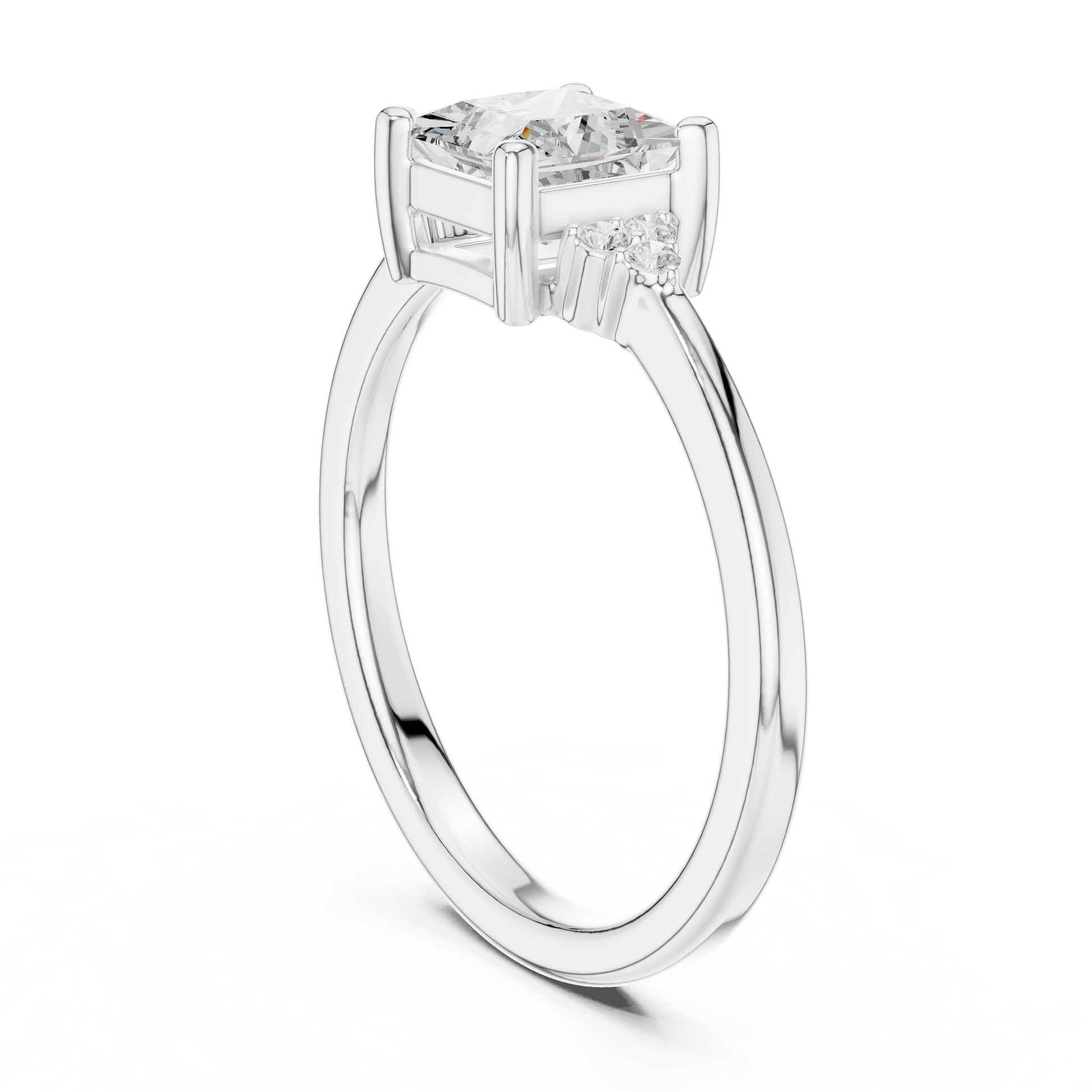 Mixed Shape Lab Grown Diamond Side Stone Ring