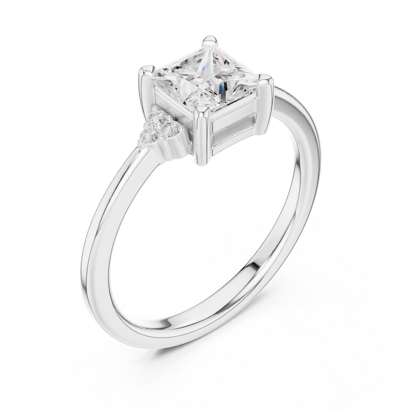 Mixed Shape Lab Grown Diamond Side Stone Ring