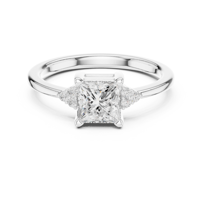 Mixed Shape Lab Grown Diamond Side Stone Ring