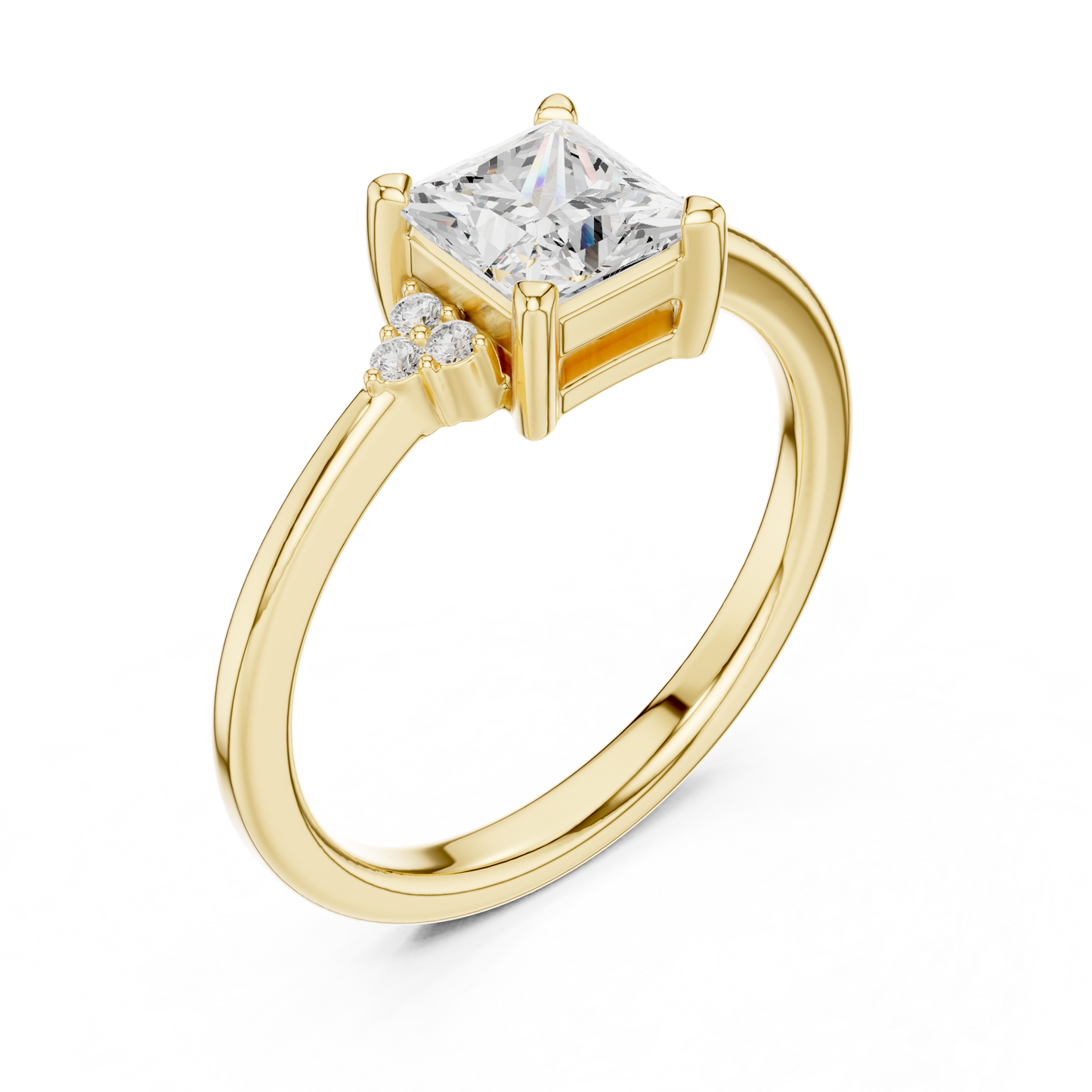 Mixed Shape Lab Grown Diamond Side Stone Ring