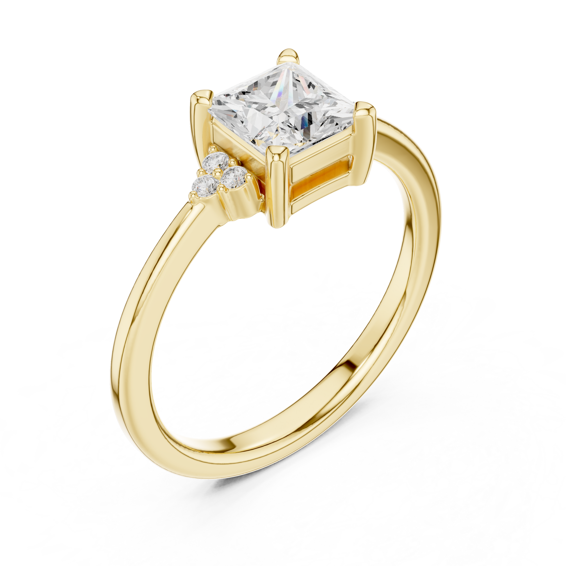 Mixed Shape Lab Grown Diamond Side Stone Ring