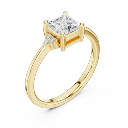 Mixed Shape Lab Grown Diamond Side Stone Ring
