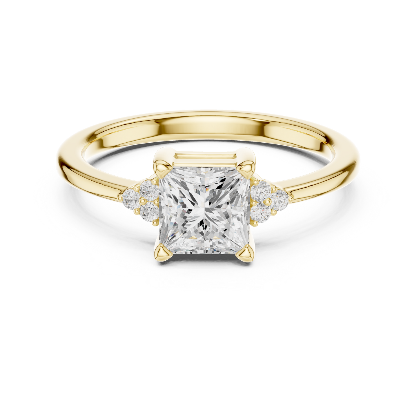 Mixed Shape Lab Grown Diamond Side Stone Ring