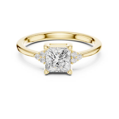 Mixed Shape Lab Grown Diamond Side Stone Ring