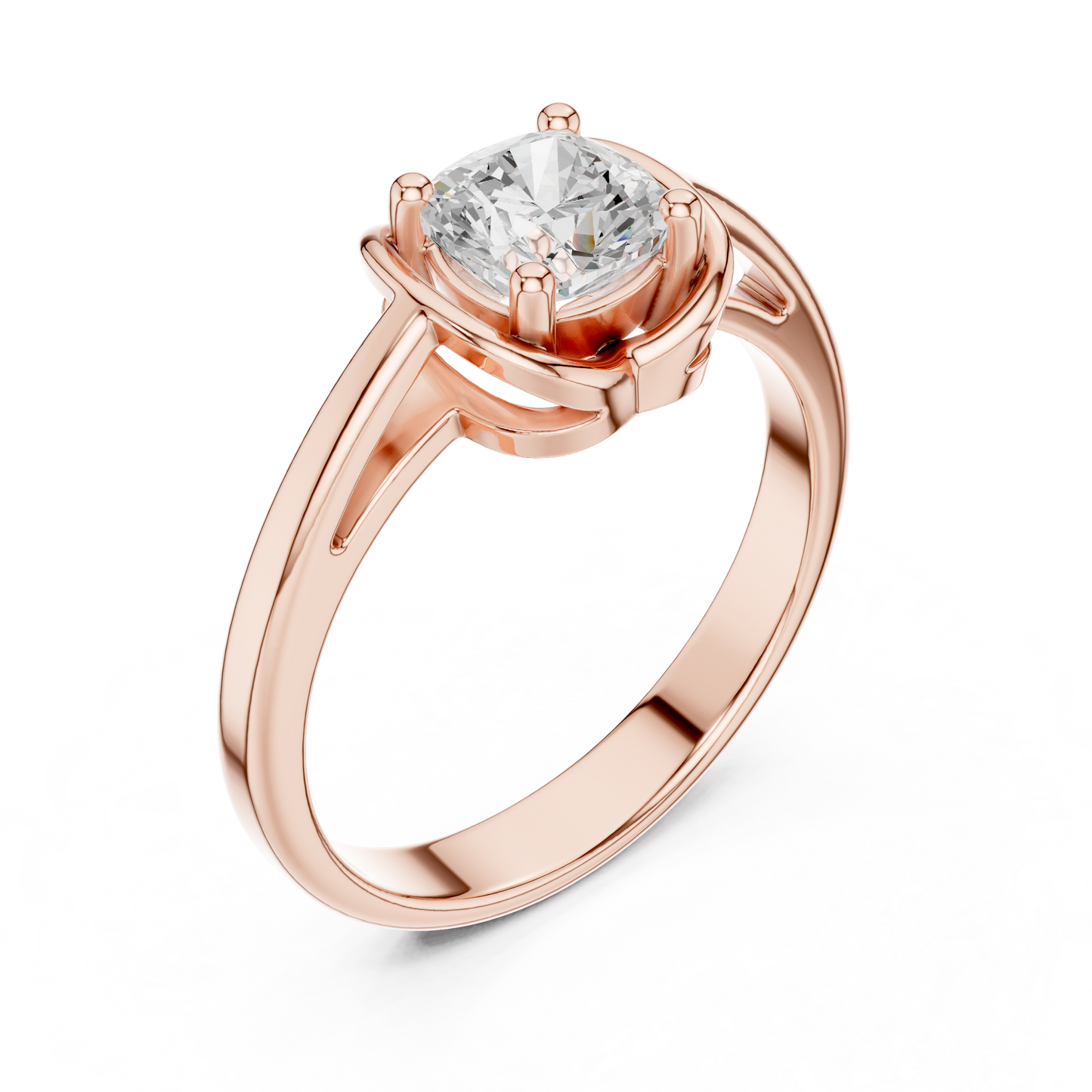 Round Solitaire Lab Grown Diamond Ring