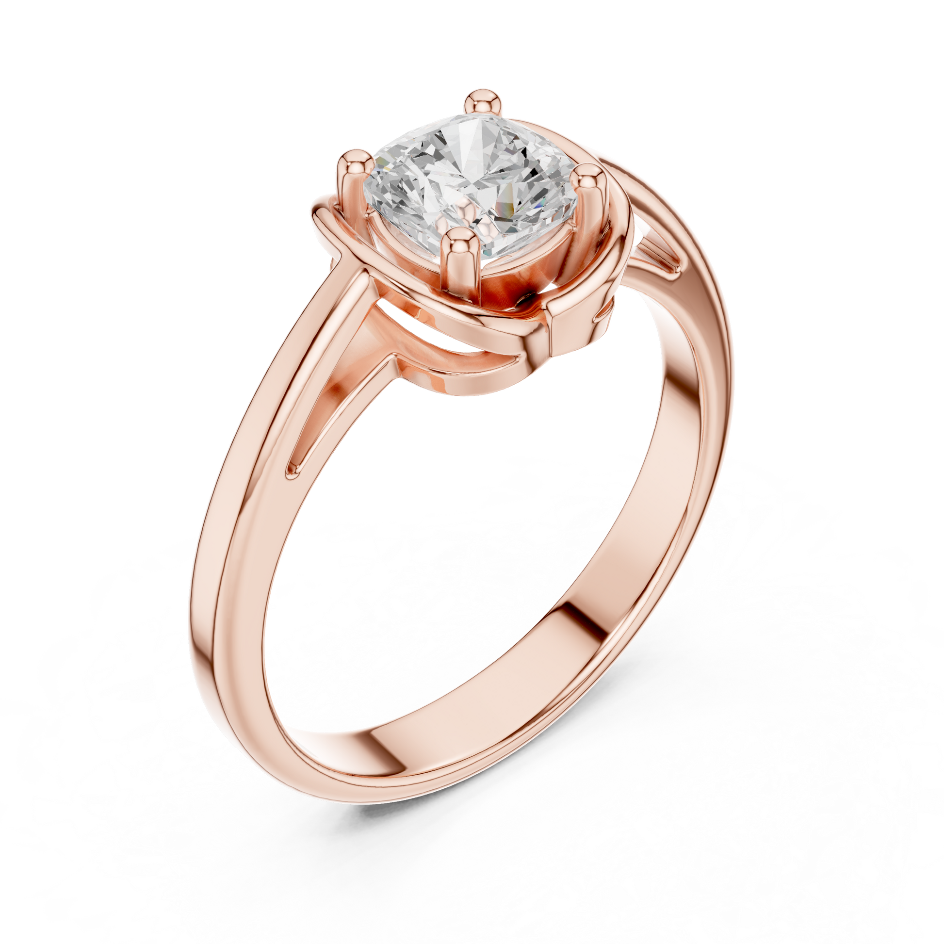 Round Solitaire Lab Grown Diamond Ring