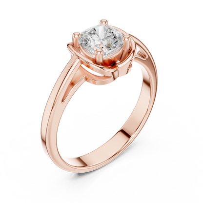 Round Solitaire Lab Grown Diamond Ring