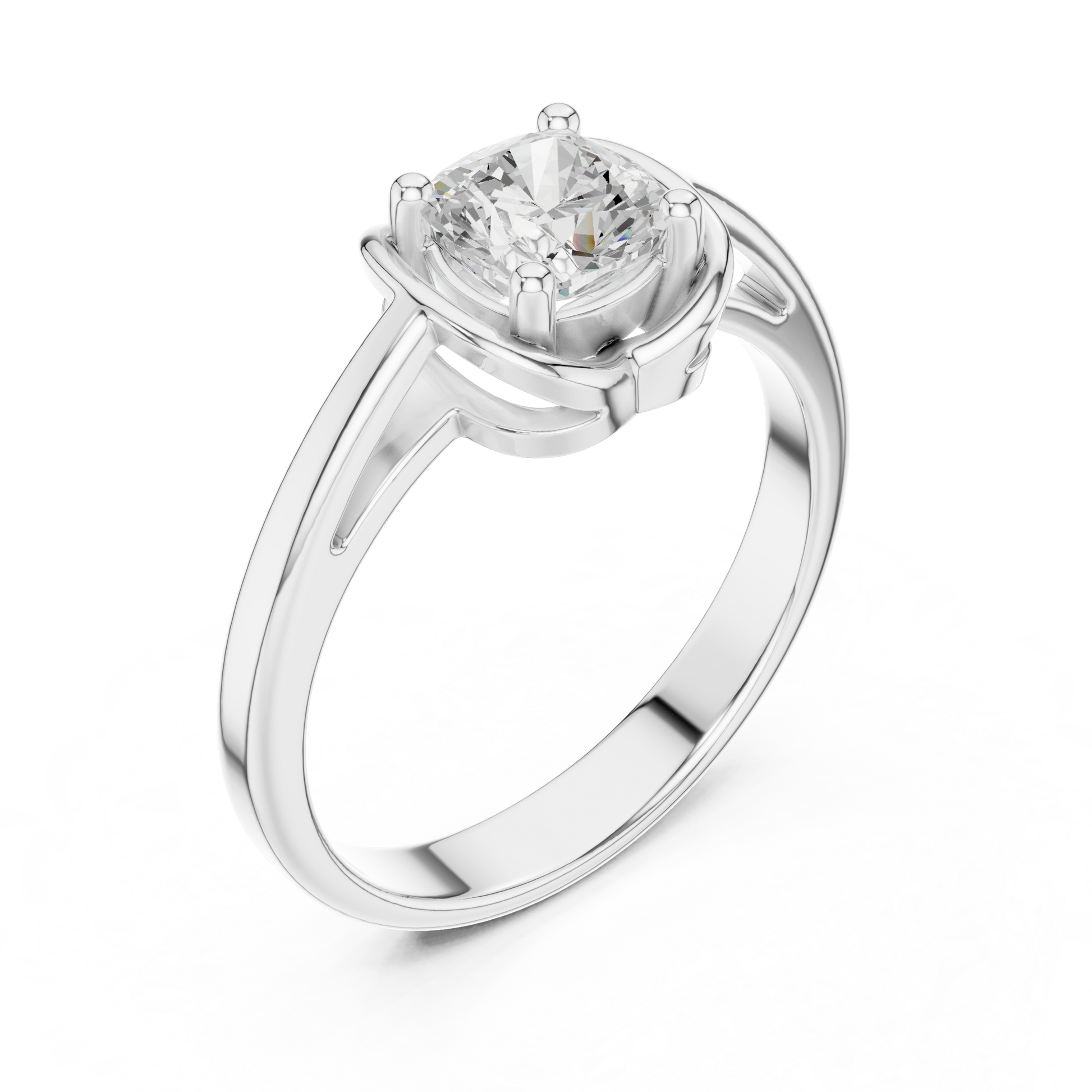 Round Solitaire Lab Grown Diamond Ring