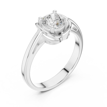 Round Solitaire Lab Grown Diamond Ring
