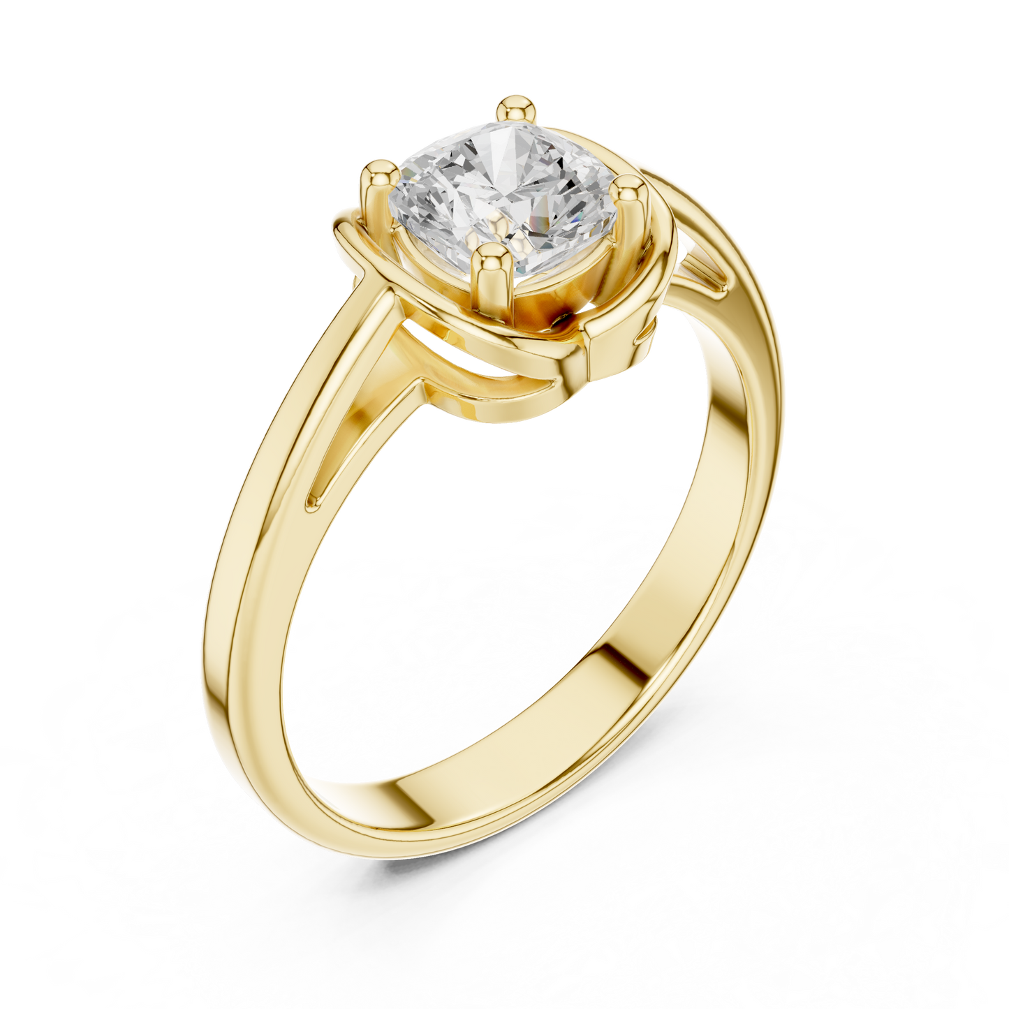 Round Solitaire Lab Grown Diamond Ring