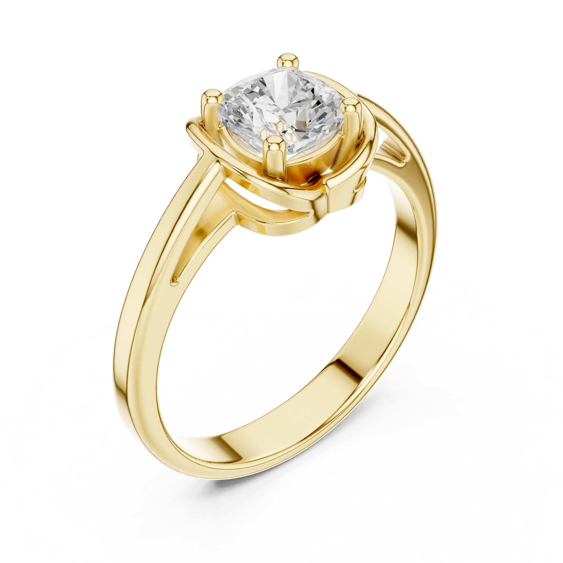Round Solitaire Lab Grown Diamond Ring