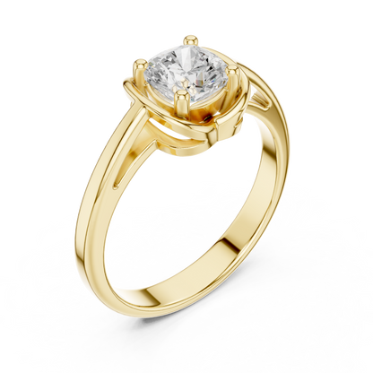 Round Solitaire Lab Grown Diamond Ring