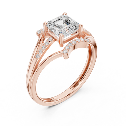 Mixed Shape Lab Grown Diamond Side Stone Ring