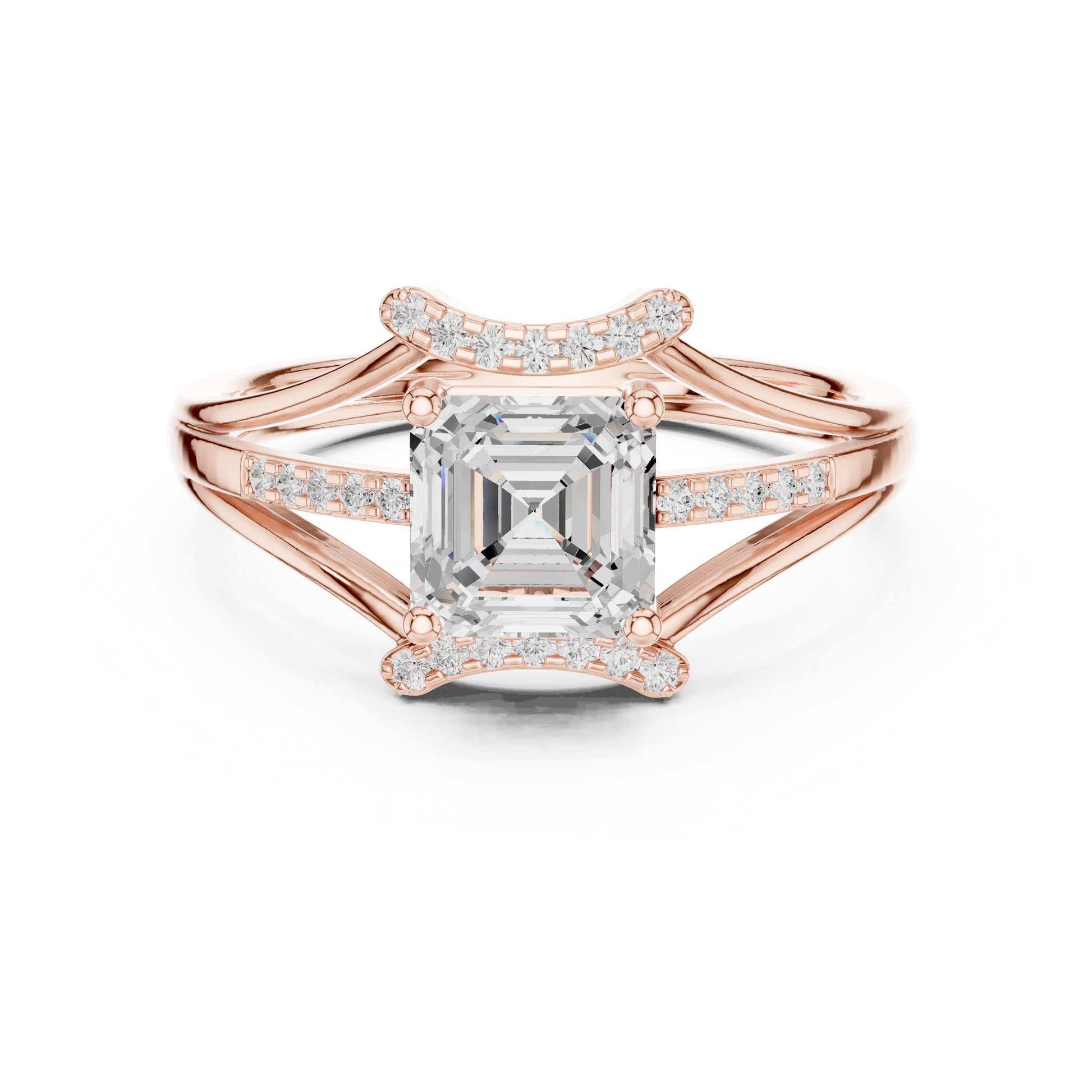Mixed Shape Lab Grown Diamond Side Stone Ring