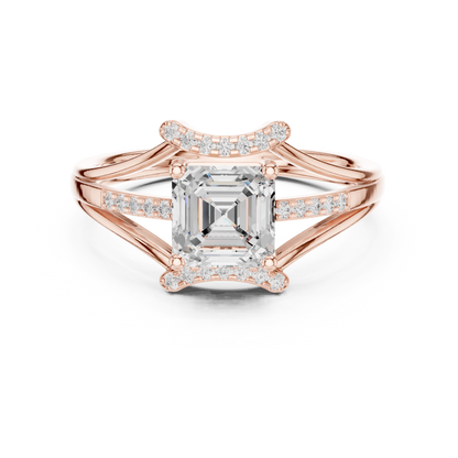 Mixed Shape Lab Grown Diamond Side Stone Ring
