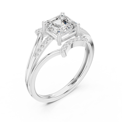 Mixed Shape Lab Grown Diamond Side Stone Ring