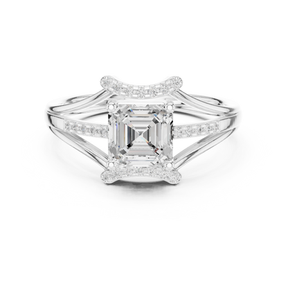 Mixed Shape Lab Grown Diamond Side Stone Ring