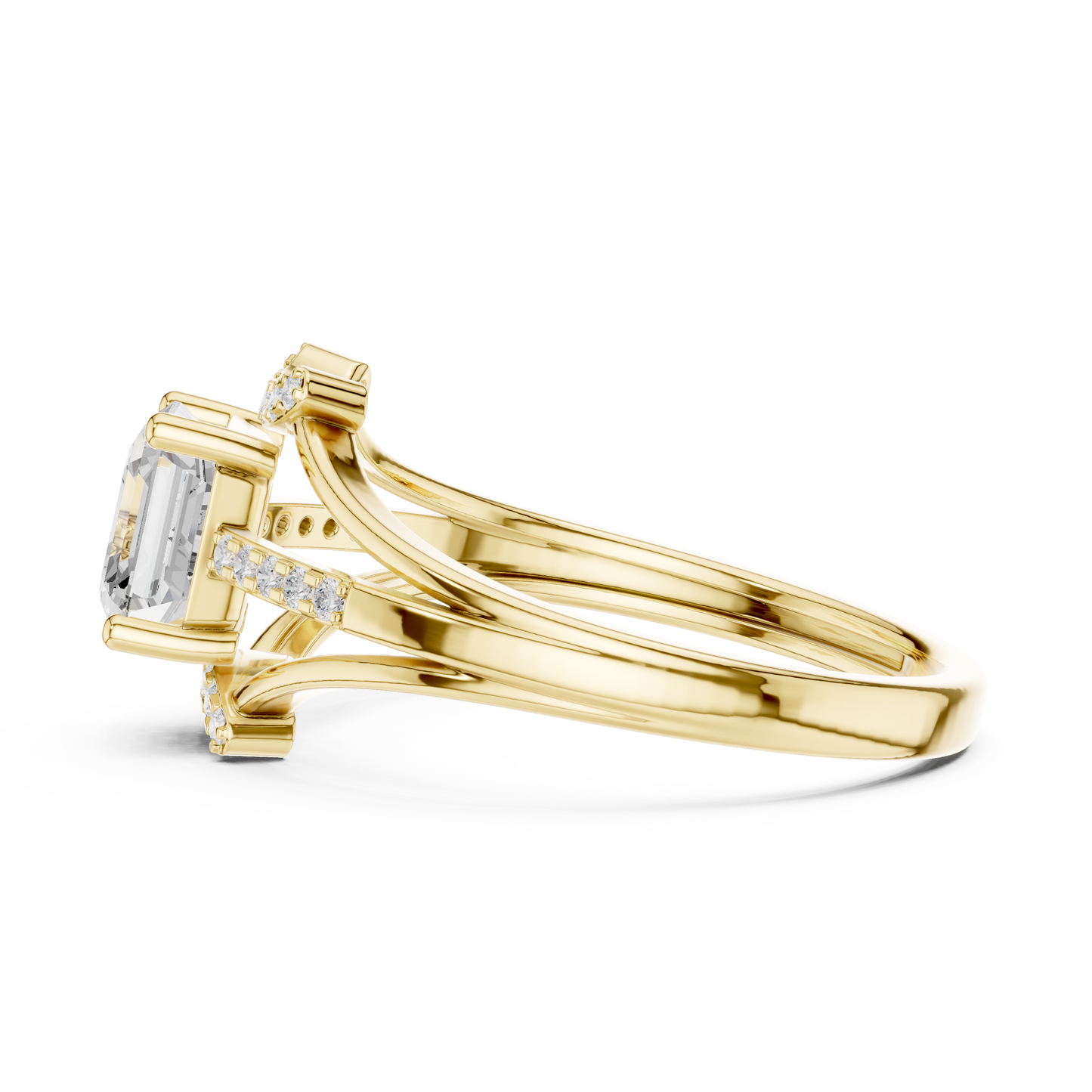 Mixed Shape Lab Grown Diamond Side Stone Ring