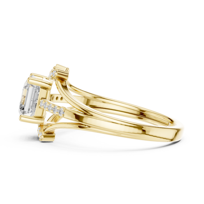 Mixed Shape Lab Grown Diamond Side Stone Ring