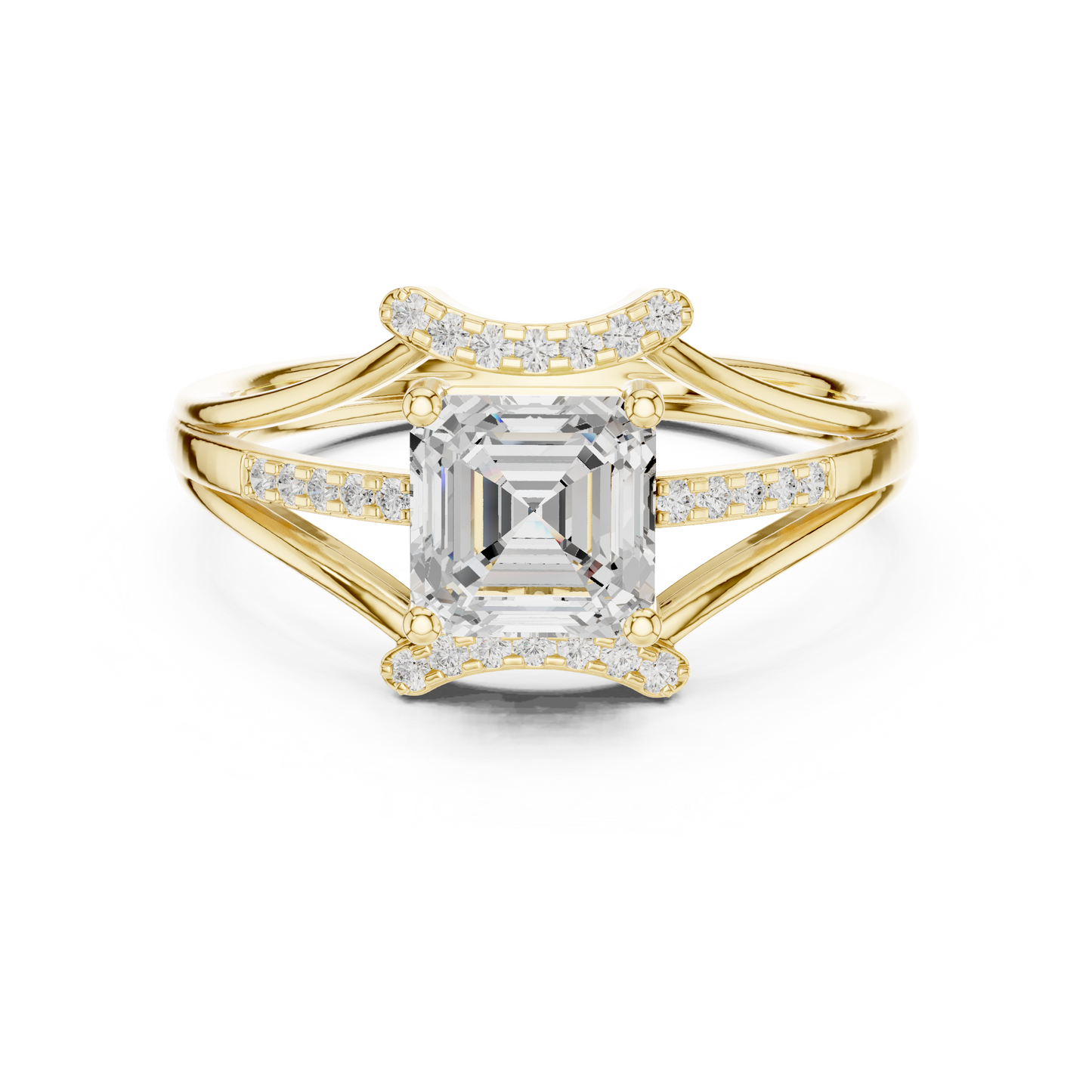 Mixed Shape Lab Grown Diamond Side Stone Ring