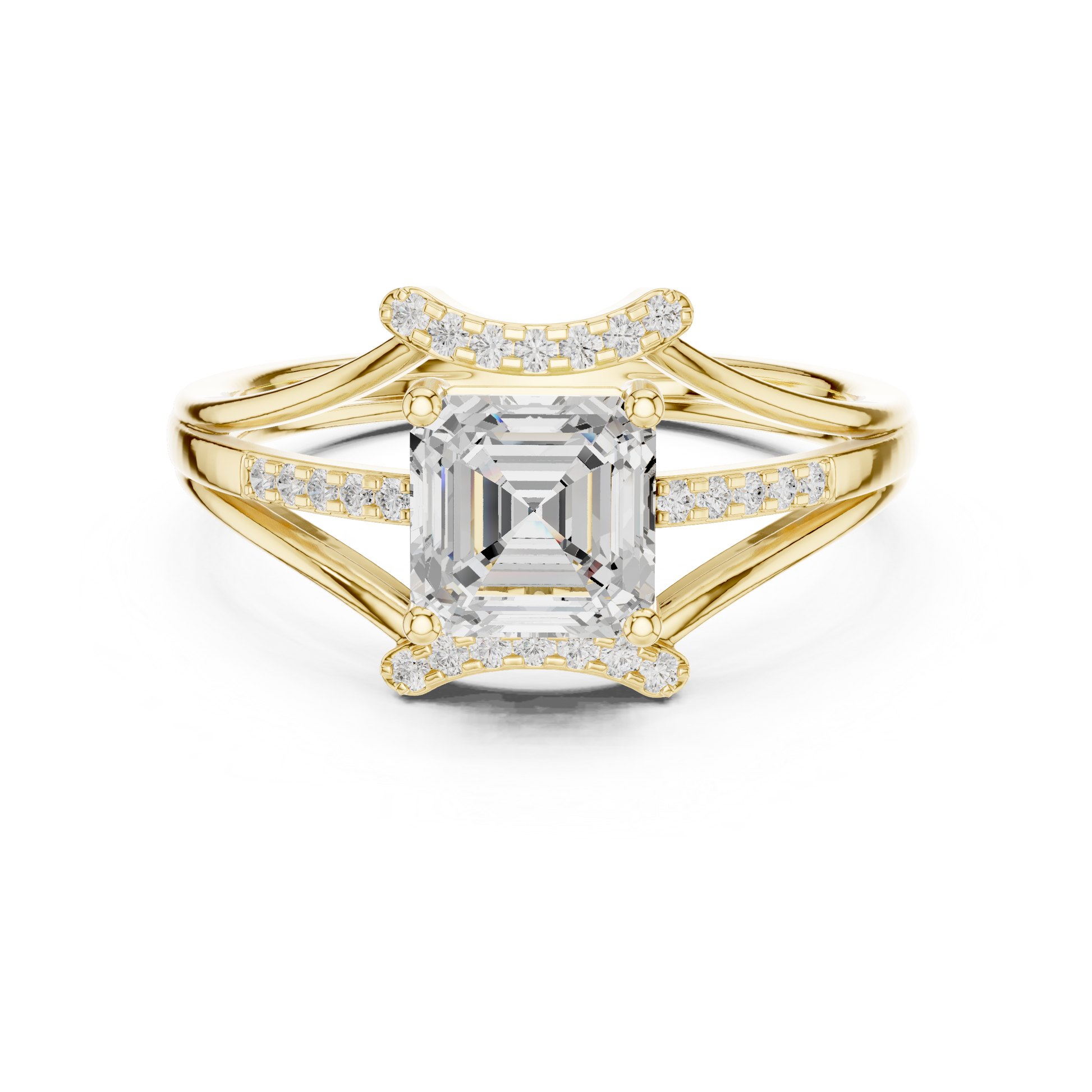 Mixed Shape Lab Grown Diamond Side Stone Ring