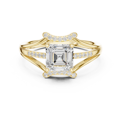 Mixed Shape Lab Grown Diamond Side Stone Ring