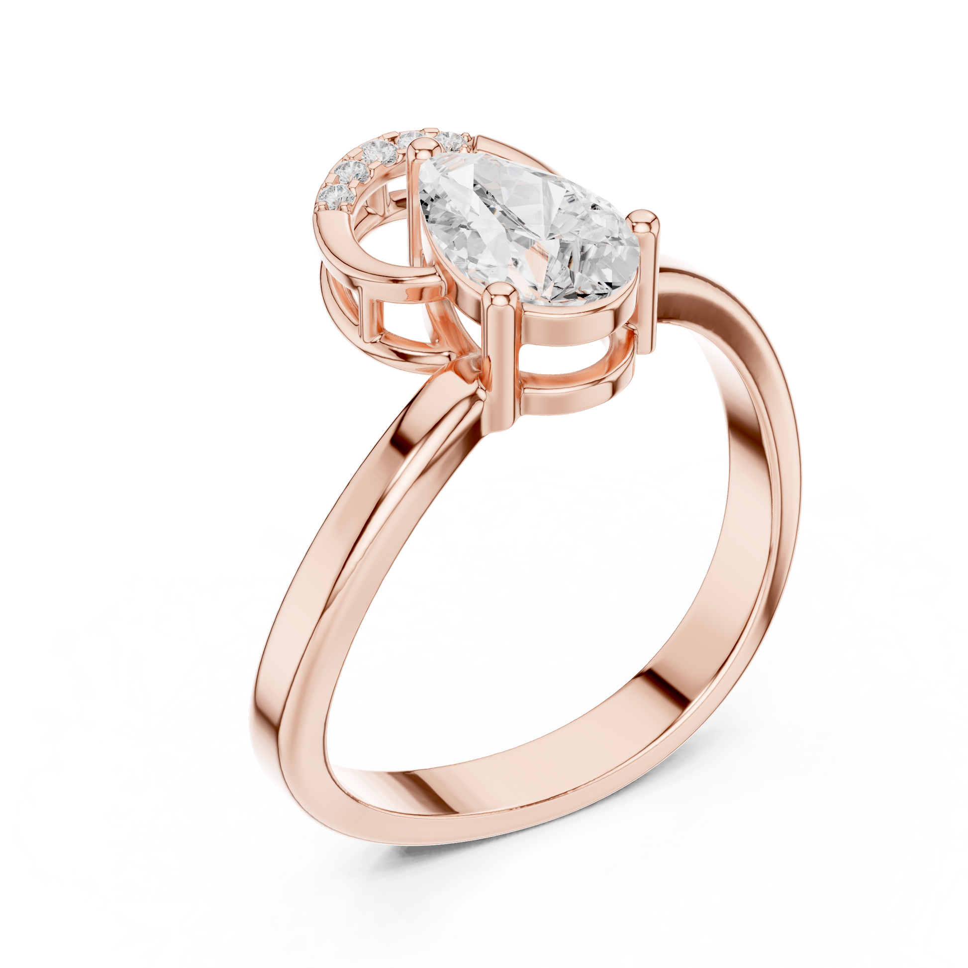 Mixed Shape Lab Grown Diamond Halo Ring
